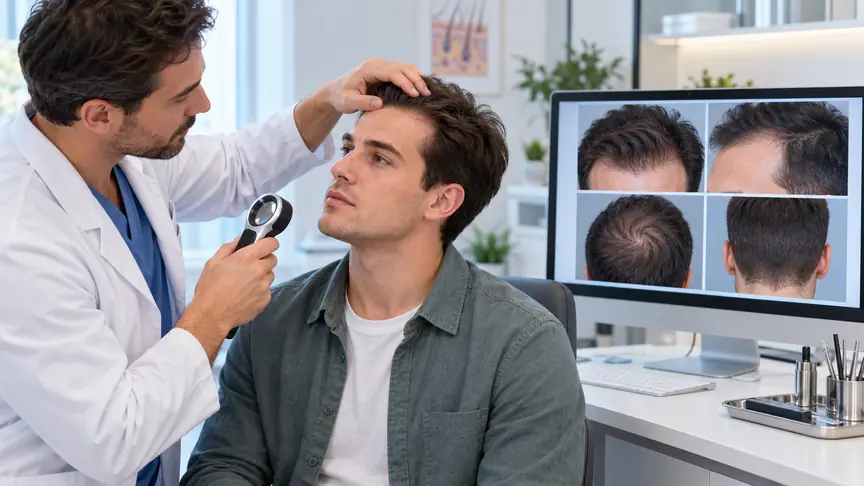 Can Hair Transplantation Be Performed on a Young Patient? Hair loss and donor area assessment in a young hair transplant patient